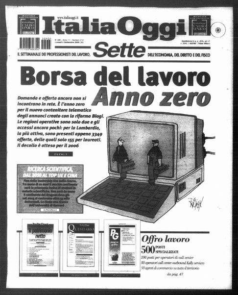 Italia oggi : quotidiano di economia finanza e politica